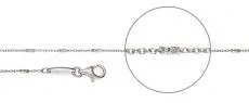 Ankerkette mit Zwischenelementen Silber diamantiert Stärke 0,9mm