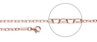 Ankerkette oval Rosè plated Stärke 2,6mm