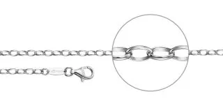 Ankerkette Silber oval Stärke 3,5mm