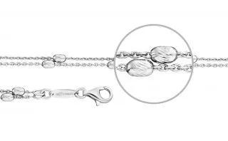 Ankerarmband ovaline diamantiert Stärke 4,0mm